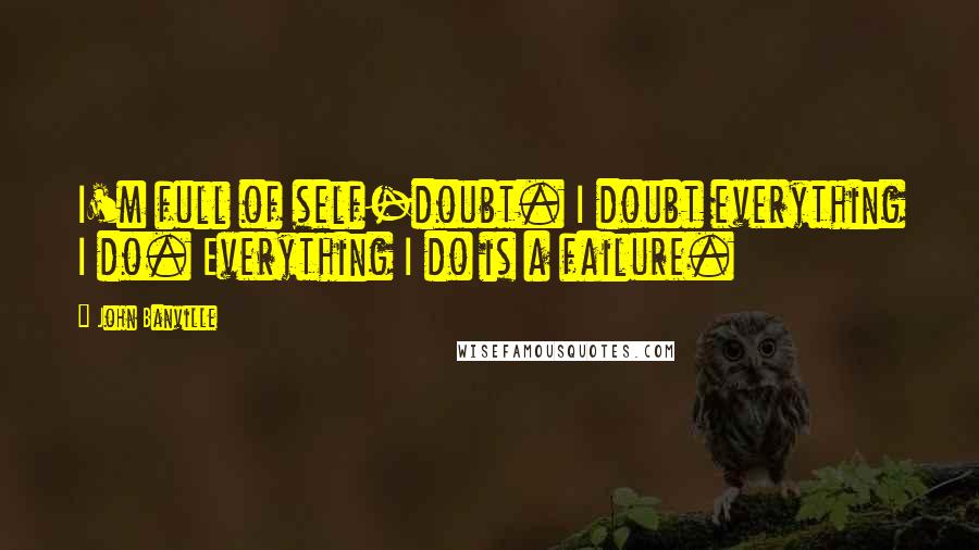 John Banville Quotes: I'm full of self-doubt. I doubt everything I do. Everything I do is a failure.