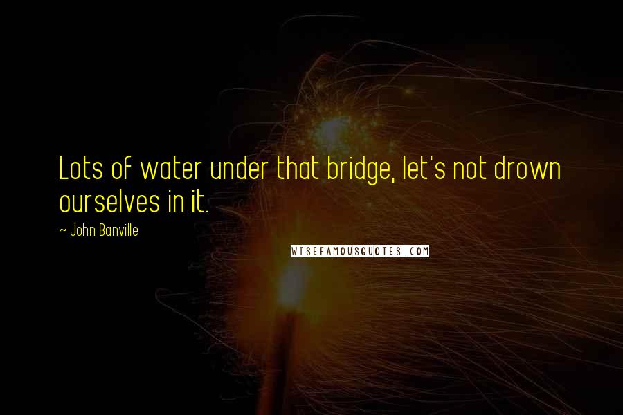 John Banville Quotes: Lots of water under that bridge, let's not drown ourselves in it.