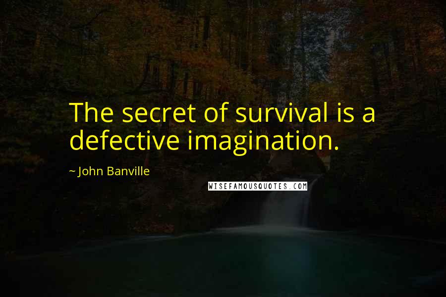 John Banville Quotes: The secret of survival is a defective imagination.