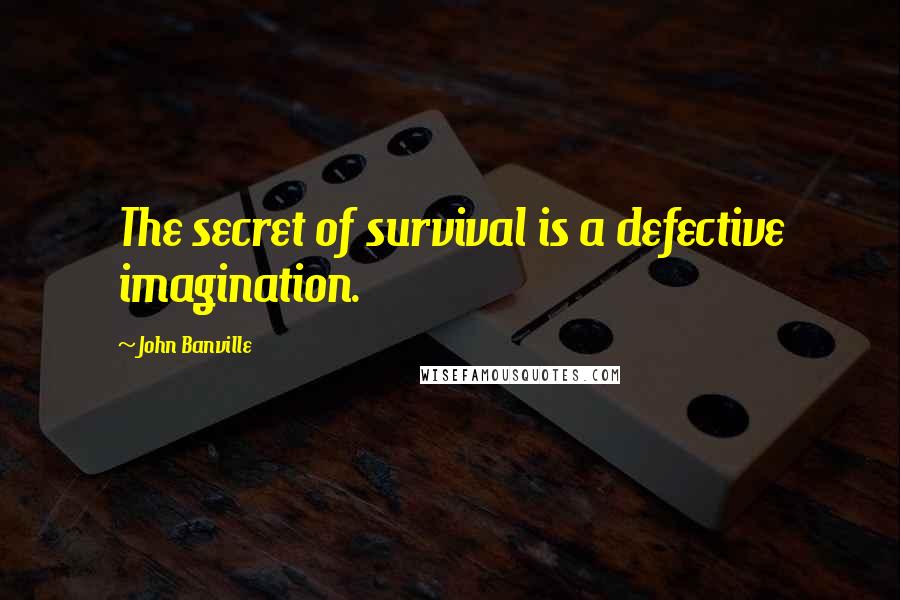 John Banville Quotes: The secret of survival is a defective imagination.