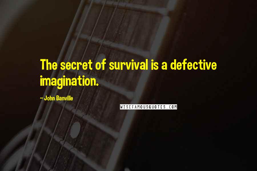 John Banville Quotes: The secret of survival is a defective imagination.