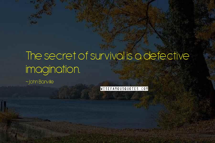 John Banville Quotes: The secret of survival is a defective imagination.
