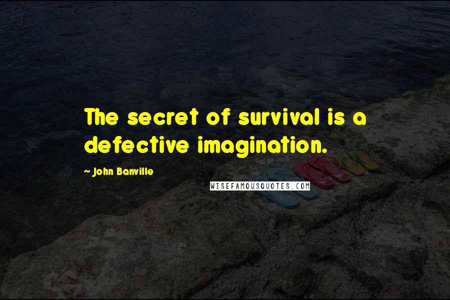 John Banville Quotes: The secret of survival is a defective imagination.