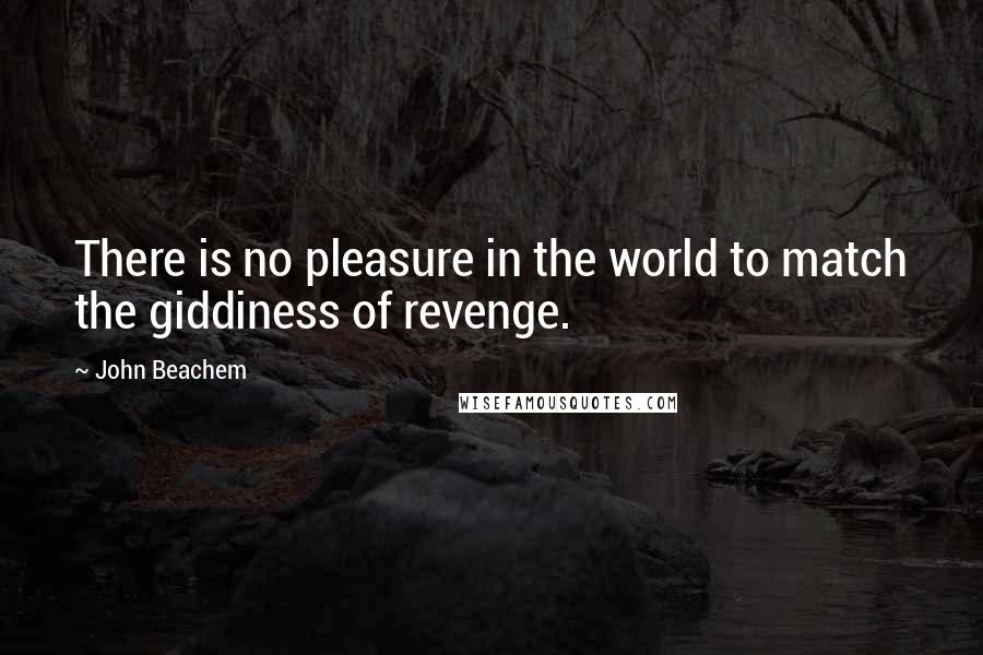 John Beachem Quotes: There is no pleasure in the world to match the giddiness of revenge.