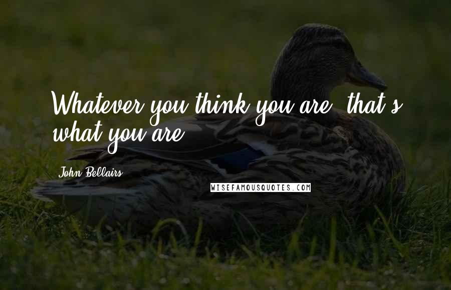 John Bellairs Quotes: Whatever you think you are, that's what you are