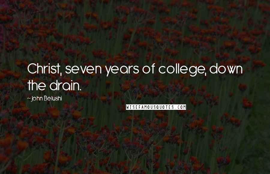 John Belushi Quotes: Christ, seven years of college, down the drain.