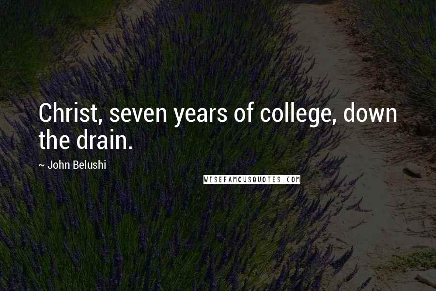 John Belushi Quotes: Christ, seven years of college, down the drain.