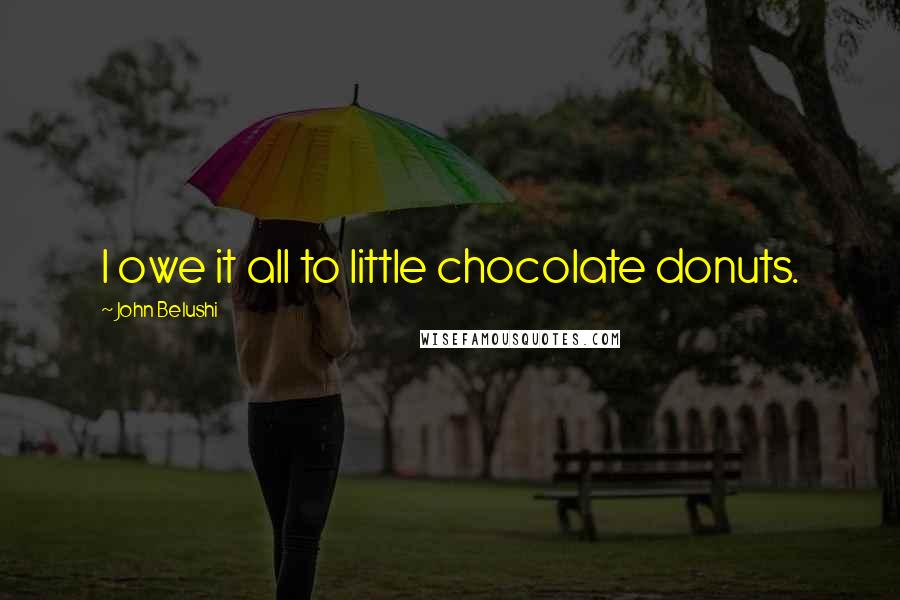 John Belushi Quotes: I owe it all to little chocolate donuts.