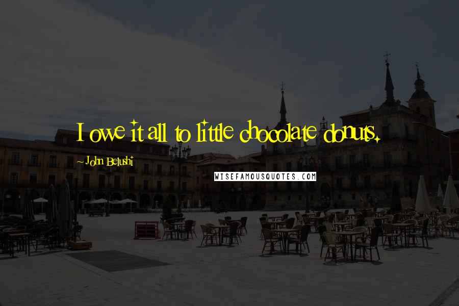 John Belushi Quotes: I owe it all to little chocolate donuts.