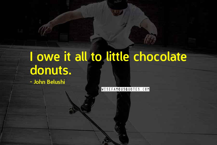 John Belushi Quotes: I owe it all to little chocolate donuts.
