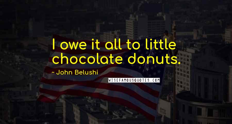 John Belushi Quotes: I owe it all to little chocolate donuts.