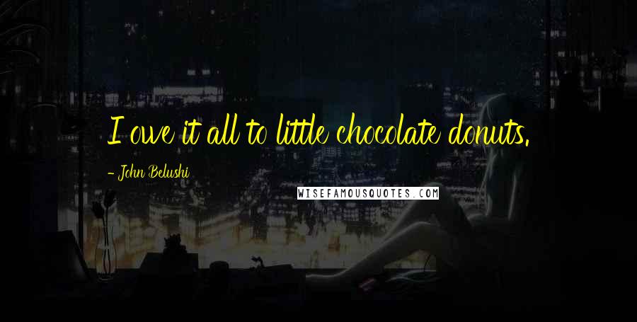 John Belushi Quotes: I owe it all to little chocolate donuts.