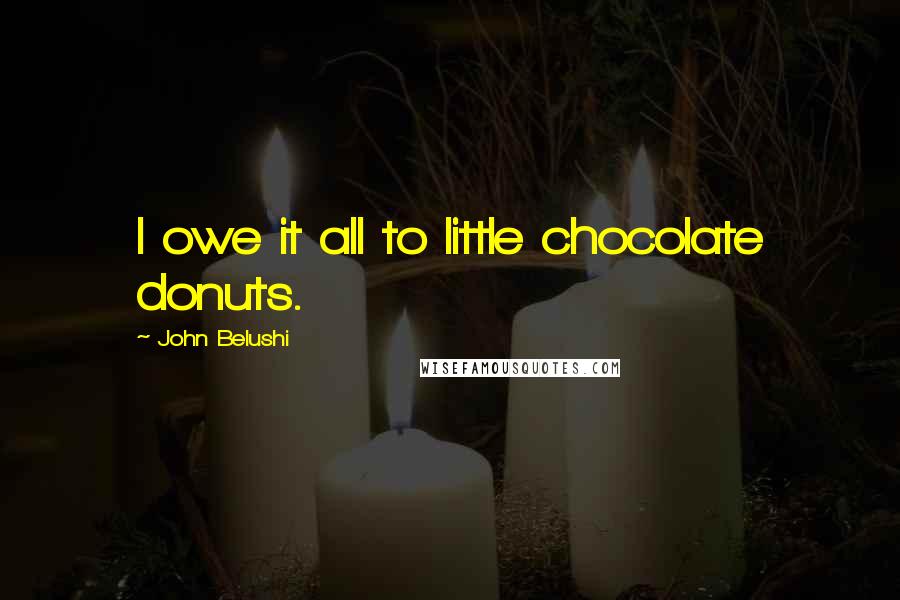 John Belushi Quotes: I owe it all to little chocolate donuts.