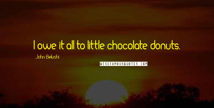 John Belushi Quotes: I owe it all to little chocolate donuts.