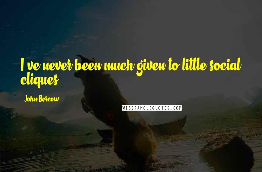 John Bercow Quotes: I've never been much given to little social cliques.