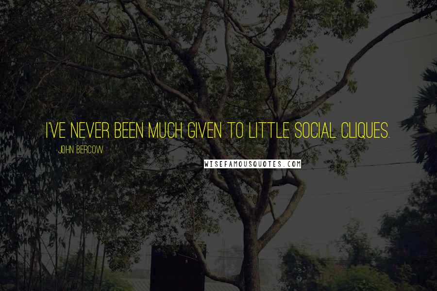 John Bercow Quotes: I've never been much given to little social cliques.