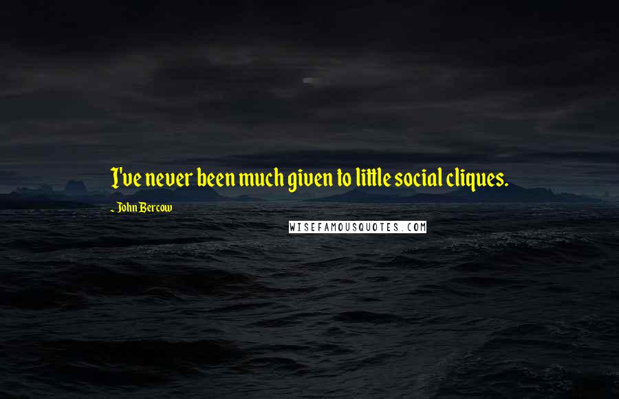 John Bercow Quotes: I've never been much given to little social cliques.