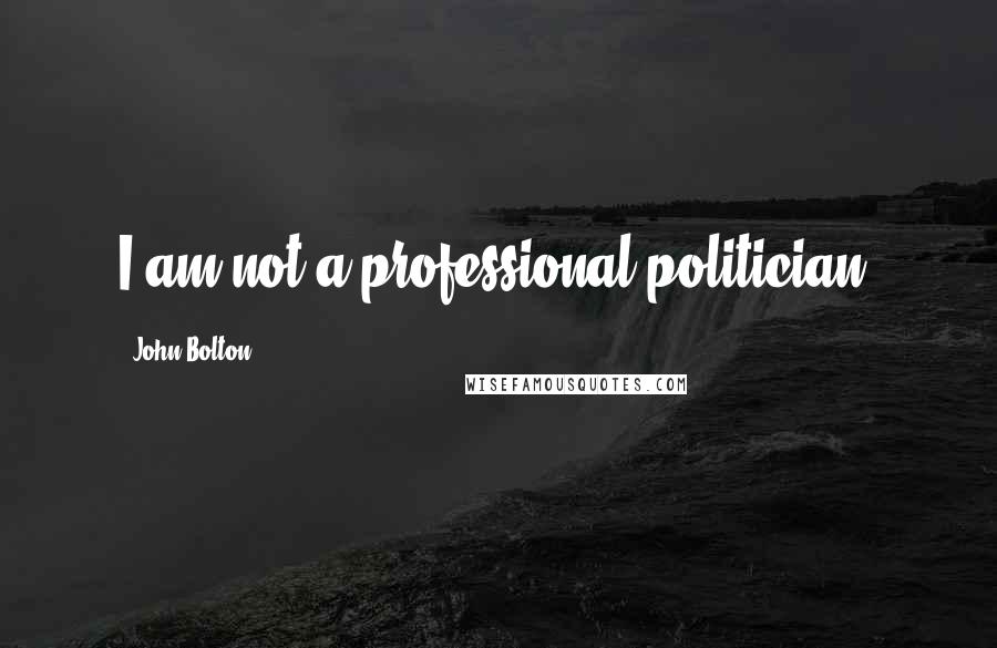 John Bolton Quotes: I am not a professional politician.
