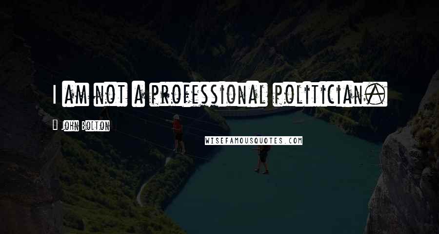John Bolton Quotes: I am not a professional politician.
