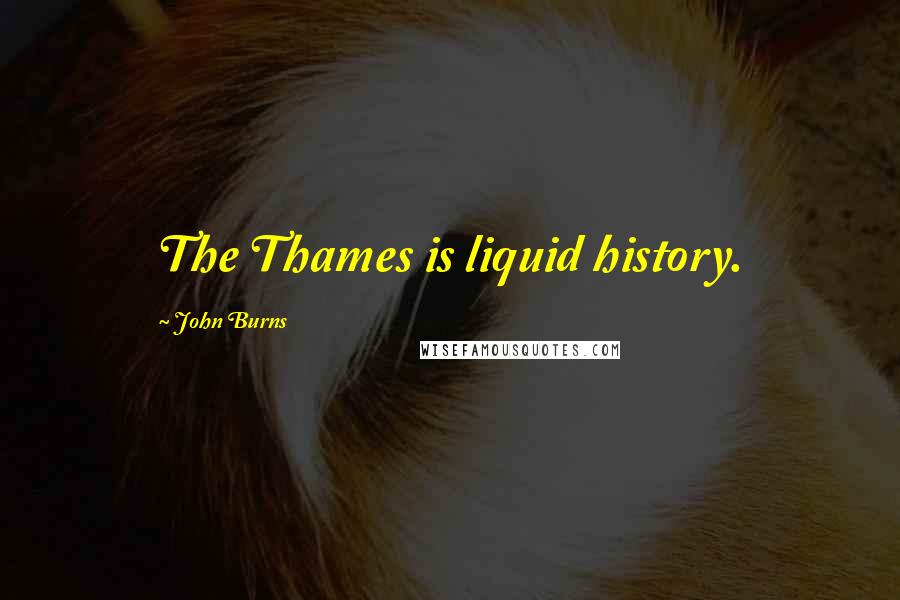 John Burns Quotes: The Thames is liquid history.