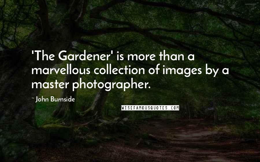 John Burnside Quotes: 'The Gardener' is more than a marvellous collection of images by a master photographer.