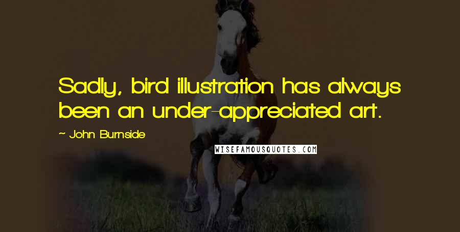 John Burnside Quotes: Sadly, bird illustration has always been an under-appreciated art.