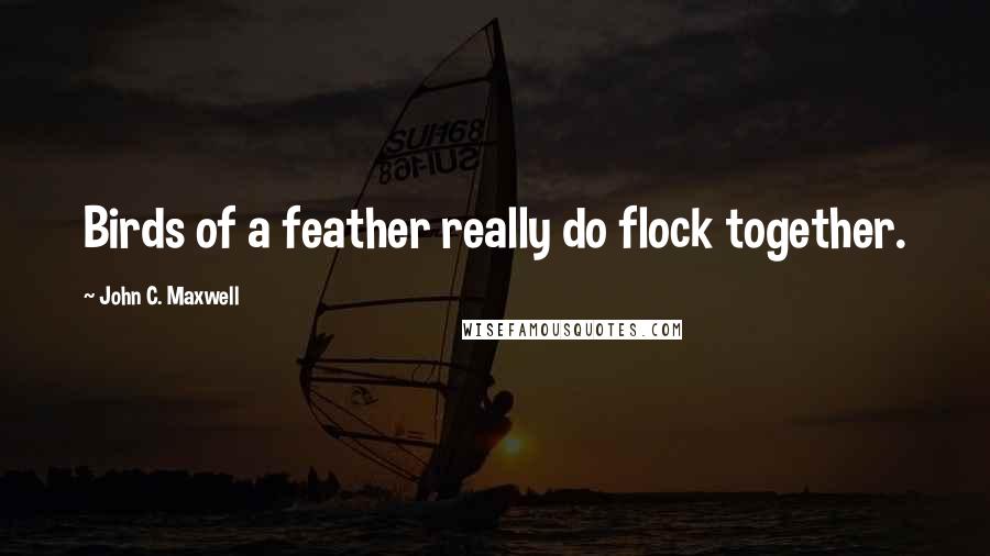 John C. Maxwell Quotes: Birds of a feather really do flock together.