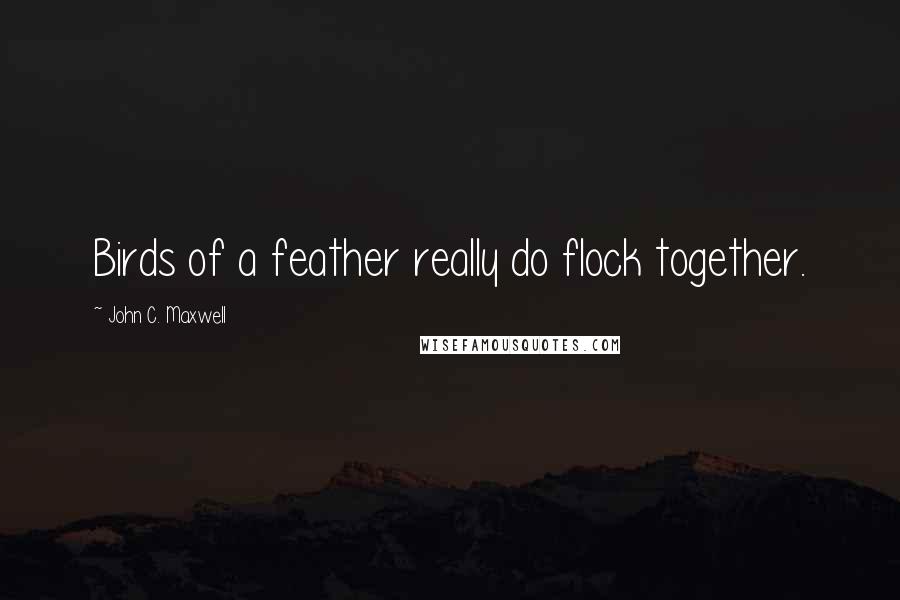 John C. Maxwell Quotes: Birds of a feather really do flock together.