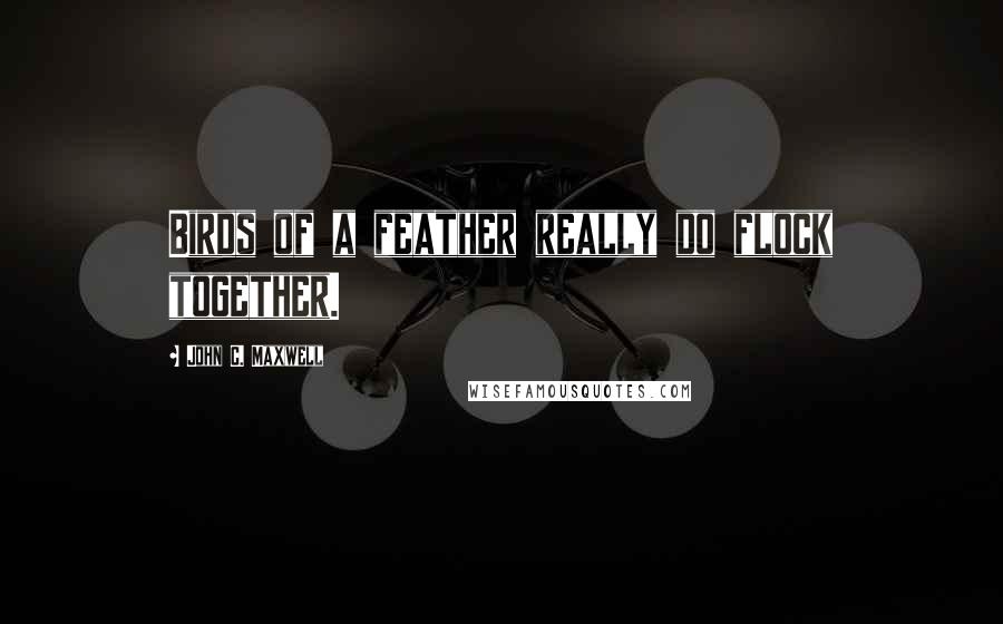 John C. Maxwell Quotes: Birds of a feather really do flock together.