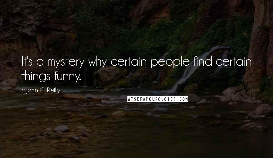 John C. Reilly Quotes: It's a mystery why certain people find certain things funny.