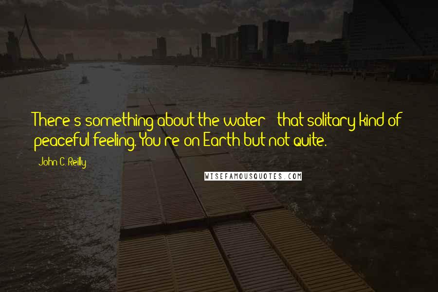 John C. Reilly Quotes: There's something about the water - that solitary kind of peaceful feeling. You're on Earth but not quite.