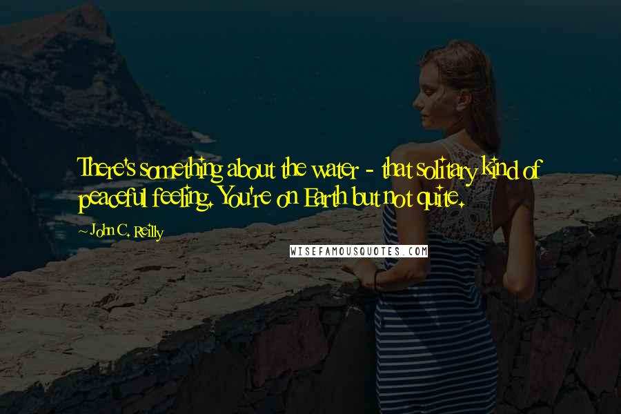 John C. Reilly Quotes: There's something about the water - that solitary kind of peaceful feeling. You're on Earth but not quite.