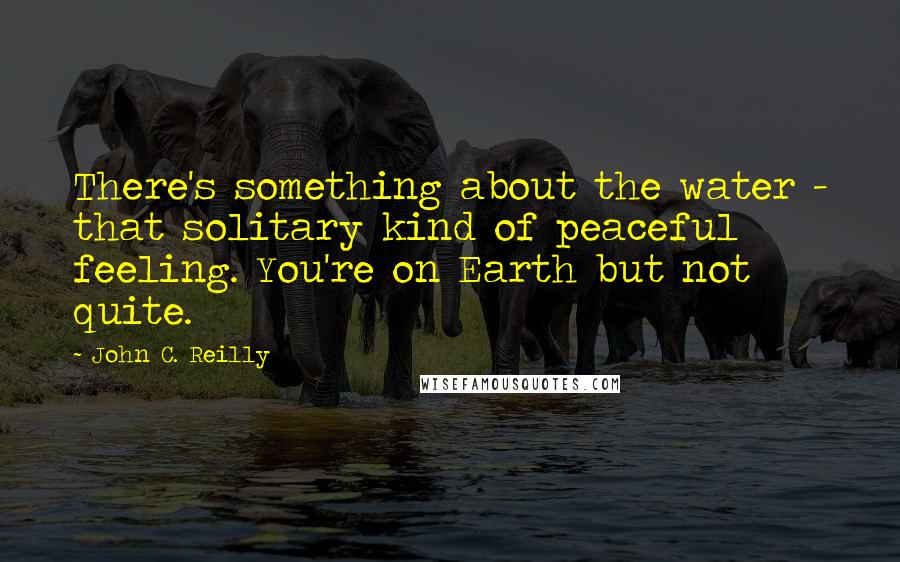 John C. Reilly Quotes: There's something about the water - that solitary kind of peaceful feeling. You're on Earth but not quite.