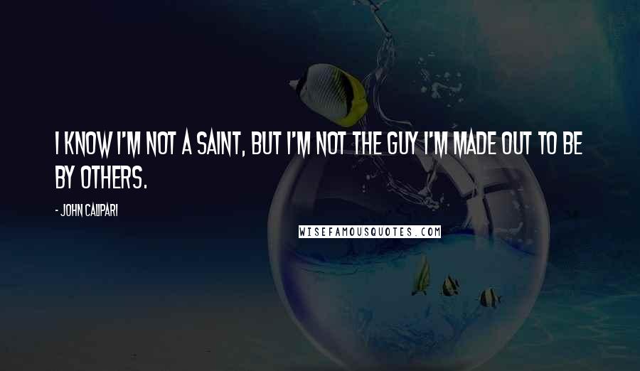 John Calipari Quotes: I know I'm not a saint, but I'm not the guy I'm made out to be by others.