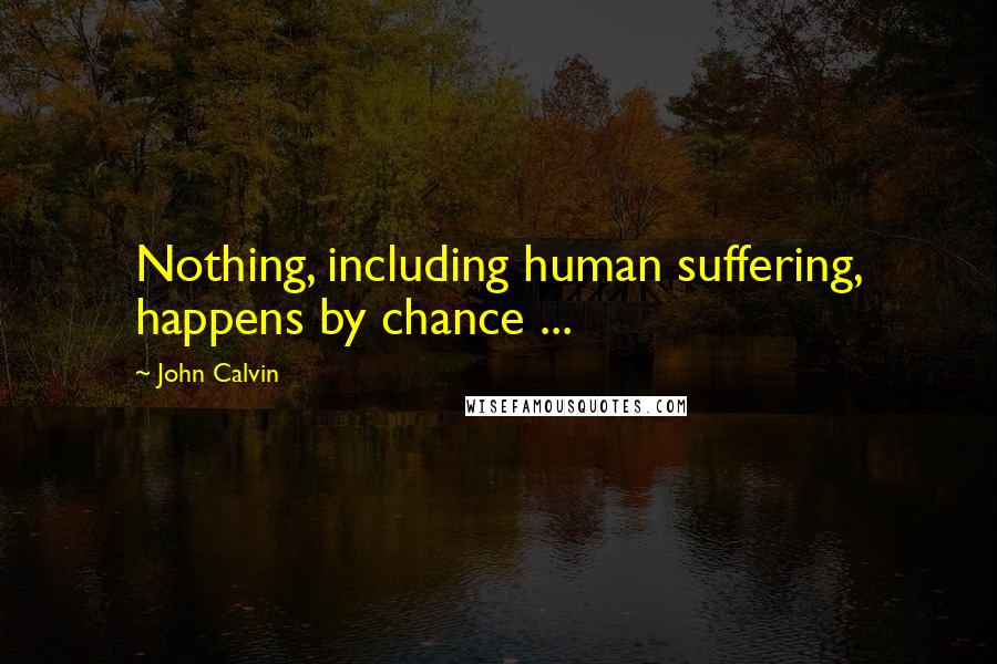 John Calvin Quotes: Nothing, including human suffering, happens by chance ...