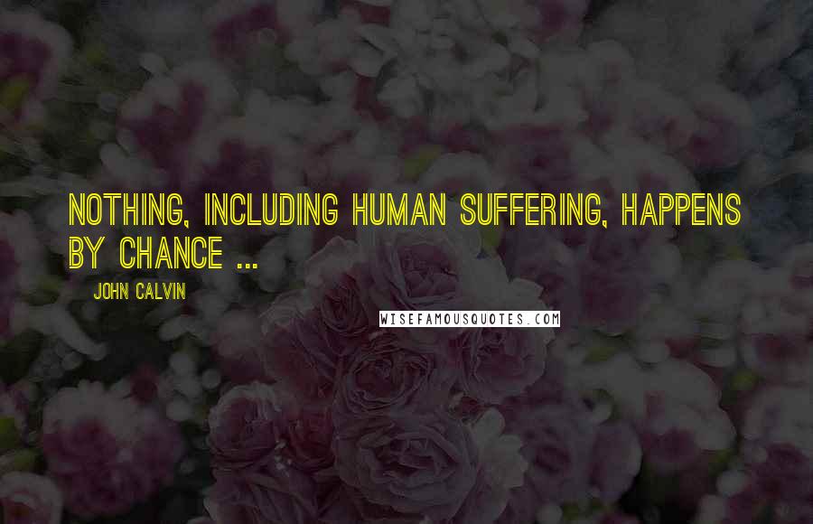 John Calvin Quotes: Nothing, including human suffering, happens by chance ...