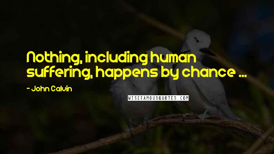 John Calvin Quotes: Nothing, including human suffering, happens by chance ...