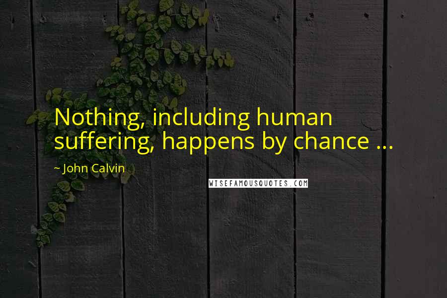 John Calvin Quotes: Nothing, including human suffering, happens by chance ...