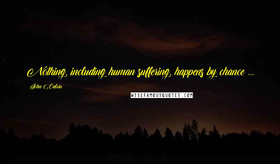 John Calvin Quotes: Nothing, including human suffering, happens by chance ...