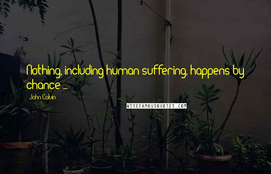 John Calvin Quotes: Nothing, including human suffering, happens by chance ...