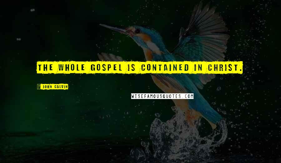 John Calvin Quotes: The whole gospel is contained in Christ.