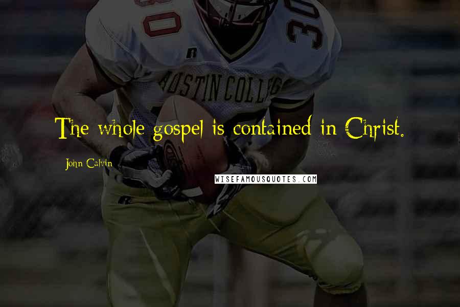 John Calvin Quotes: The whole gospel is contained in Christ.