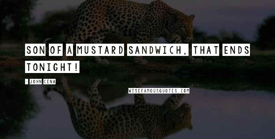 John Cena Quotes: Son of a mustard sandwich, that ends tonight!