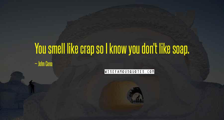 John Cena Quotes: You smell like crap so I know you don't like soap.