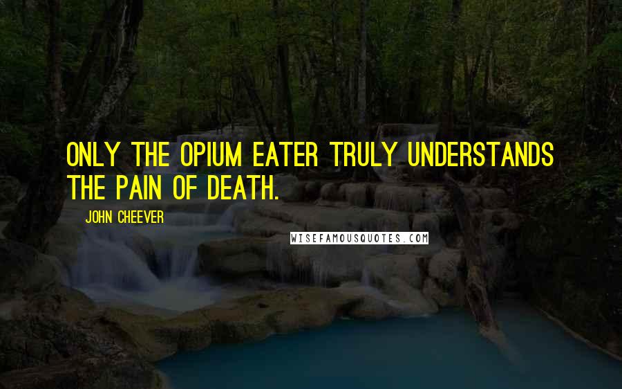 John Cheever Quotes: Only the opium eater truly understands the pain of death.