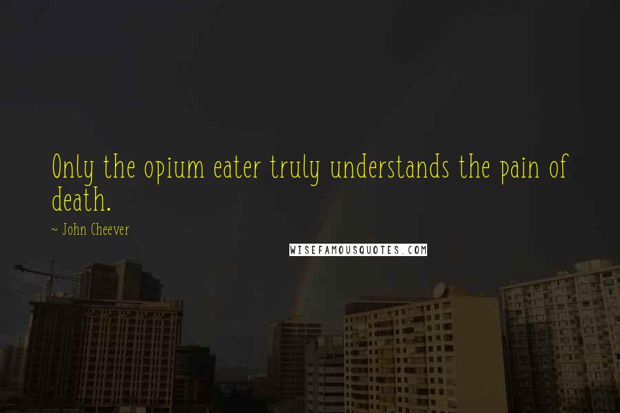 John Cheever Quotes: Only the opium eater truly understands the pain of death.
