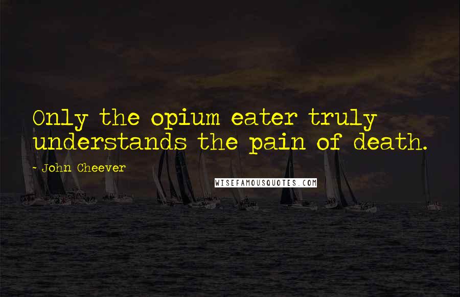 John Cheever Quotes: Only the opium eater truly understands the pain of death.