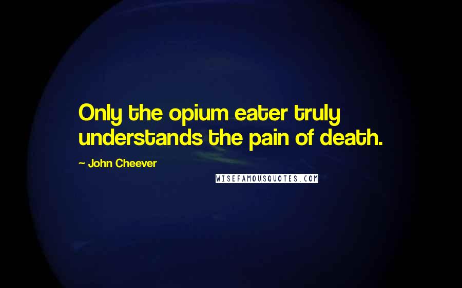 John Cheever Quotes: Only the opium eater truly understands the pain of death.