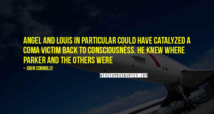 John Connolly Quotes: Angel and Louis in particular could have catalyzed a coma victim back to consciousness. He knew where Parker and the others were