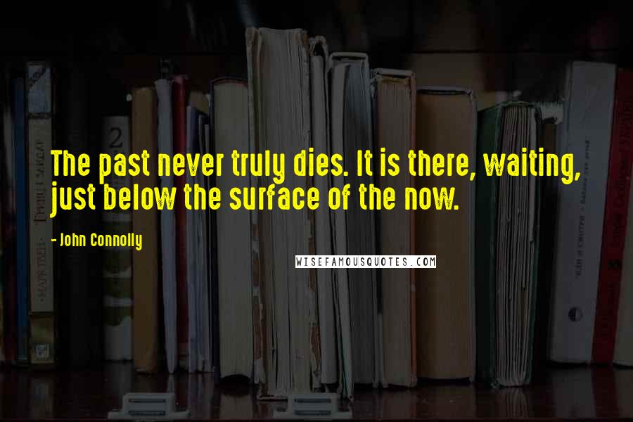 John Connolly Quotes: The past never truly dies. It is there, waiting, just below the surface of the now.